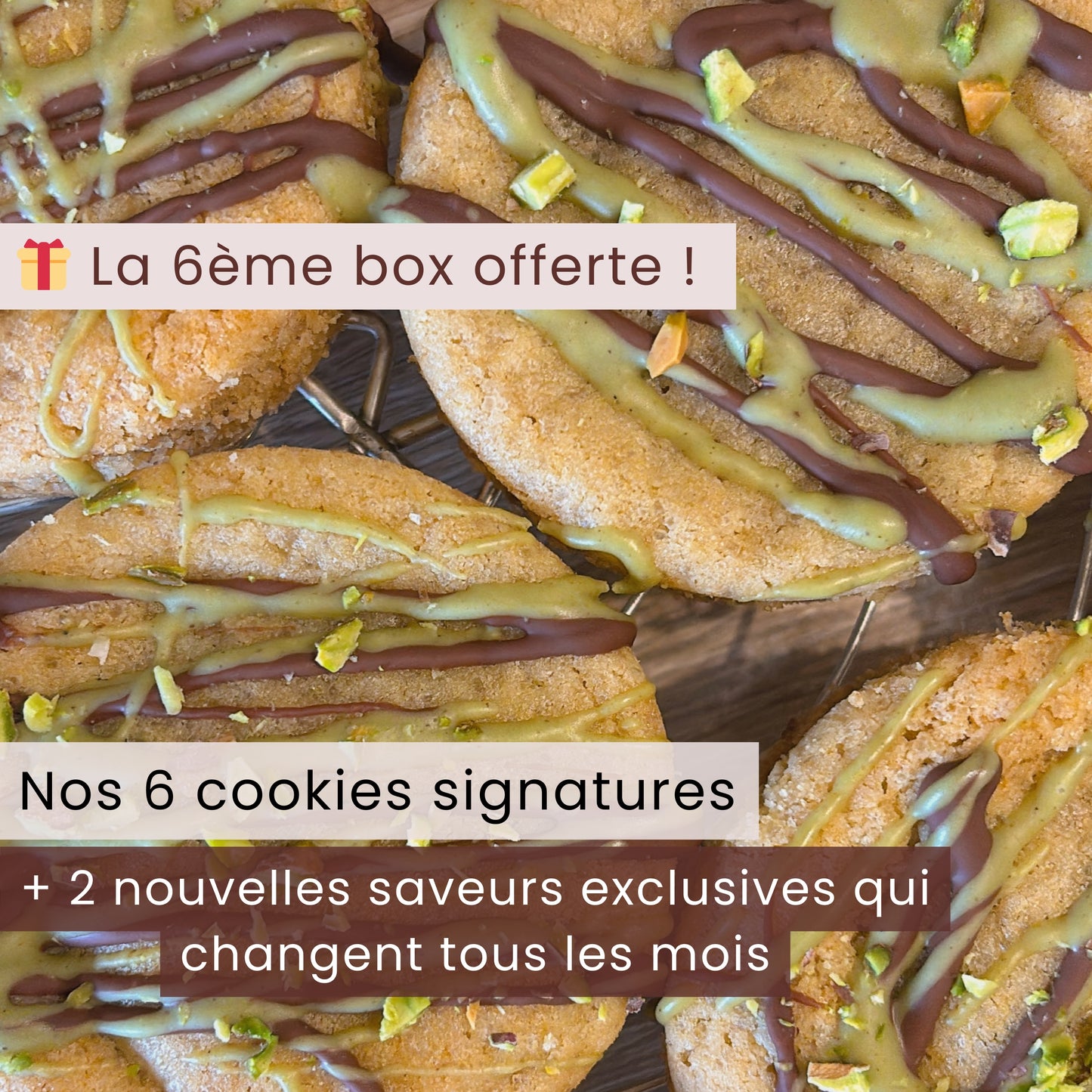 Box de Cookies artisanaux faits en Côtes-d'Armor en Bretagne en abonnement de 6 mois par Click and Cookies