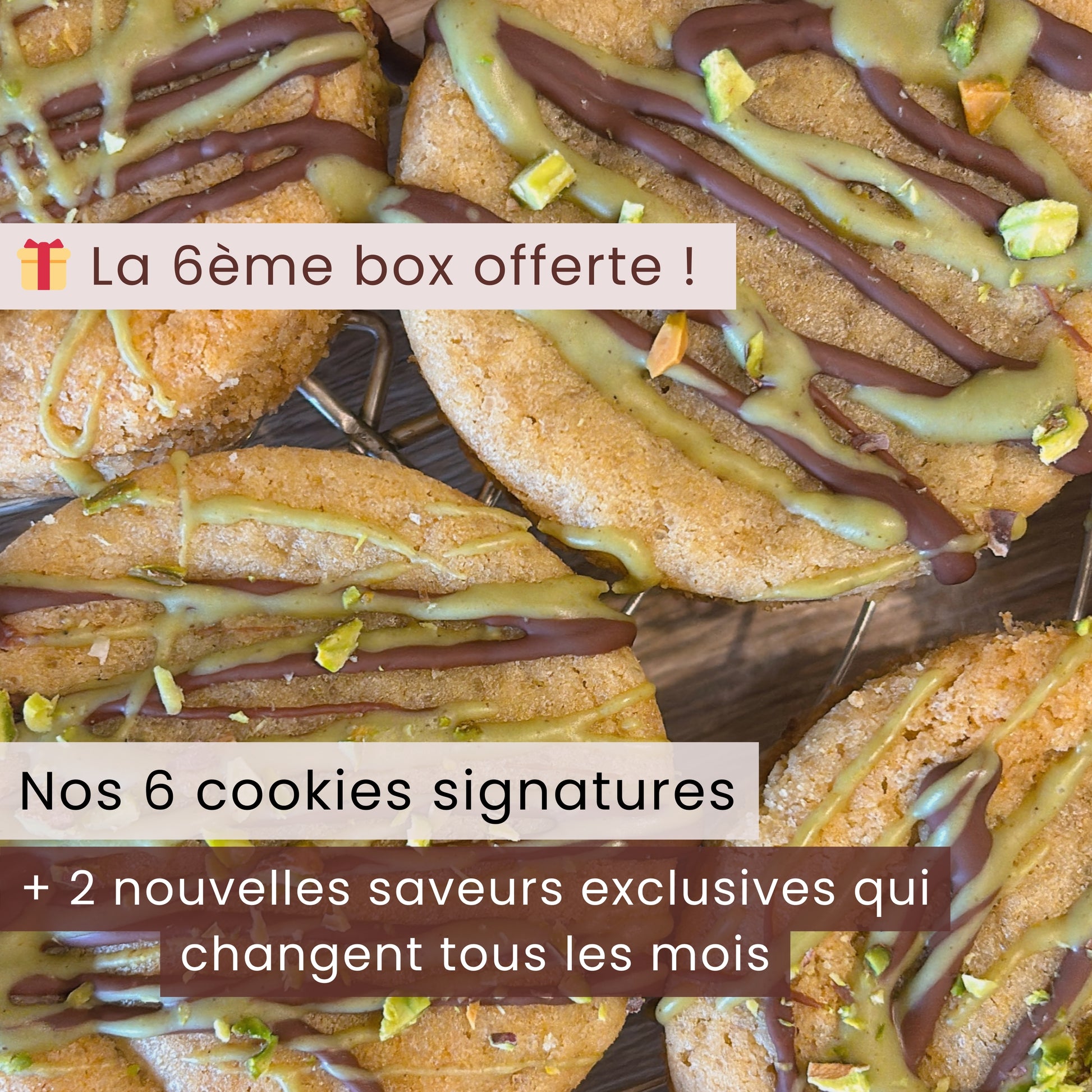 Box de Cookies artisanaux faits en Côtes-d'Armor en Bretagne en abonnement de 6 mois par Click and Cookies